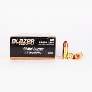 9mm – 115 gr FMJ – Blazer Brass (5200) – 1000 Rounds