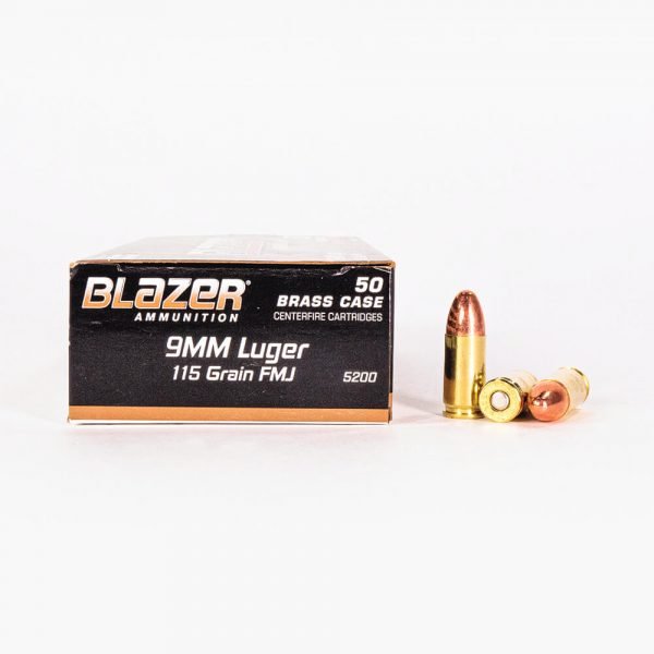 9mm – 115 gr FMJ – Blazer Brass (5200) – 1000 Rounds 9mm – 115 gr FMJ – Blazer Brass (5200) – 1000 Rounds