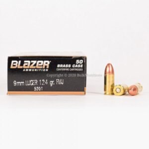 9mm – 124 gr FMJ – Blazer Brass (5201) – 1000 Rounds